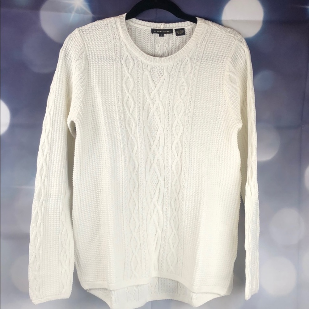 Jeanne Pierre Cotton cable knit sweater